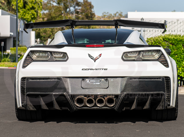 2014-2019 CHEVROLET CORVETTE C7 | ZR1 ZTK CONVERSION PACKAGE REAR SPOILER HIGH WING WITH WING RISER